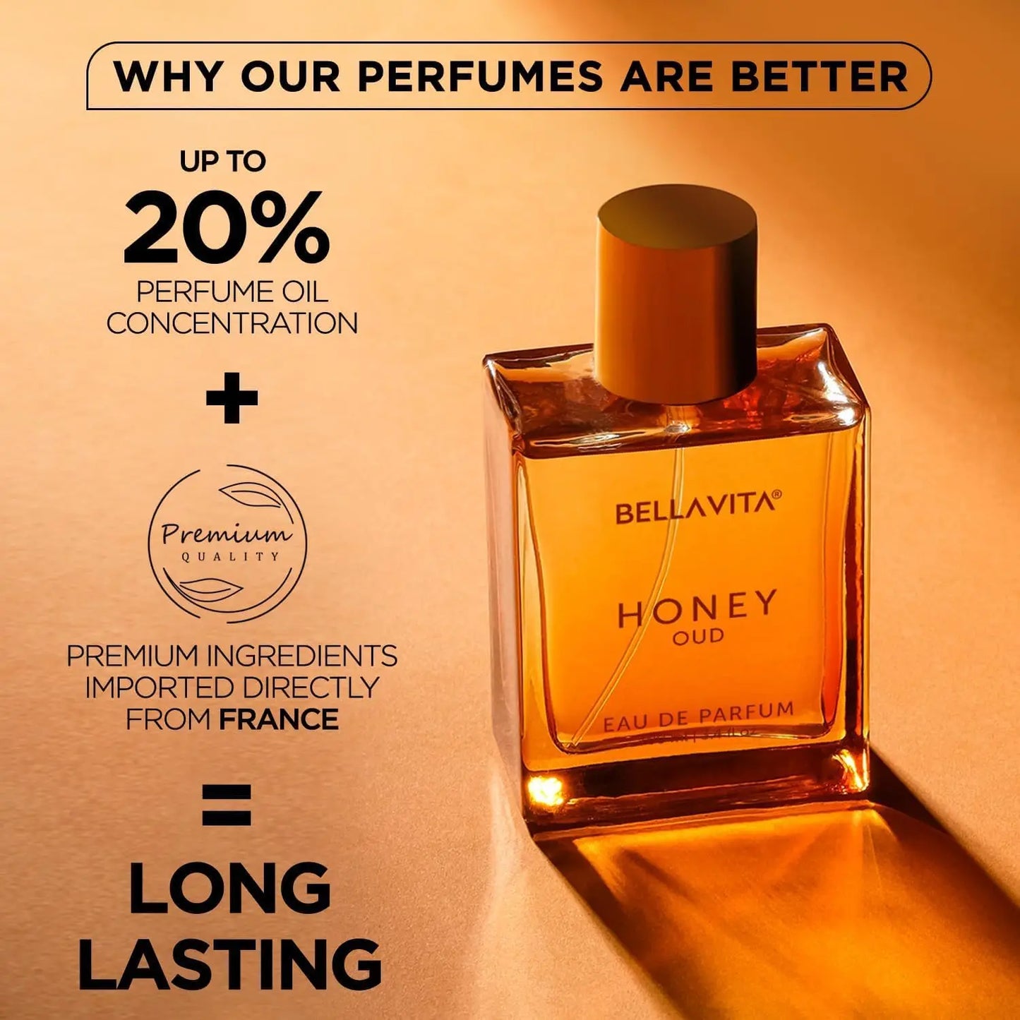 BellaVita Luxury Honey Oud Eau de Parfum 3.4 fl. oz.